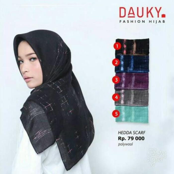 Hijab/Kerudung Segi Empat HEDDA Scarf DAUKY Original