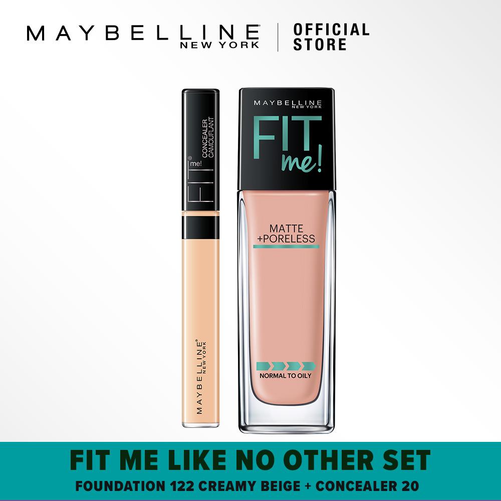 Maybelline Fit Me Like No Other Set : Foundation 122 Creamy Beige + Concealer 20 Sand