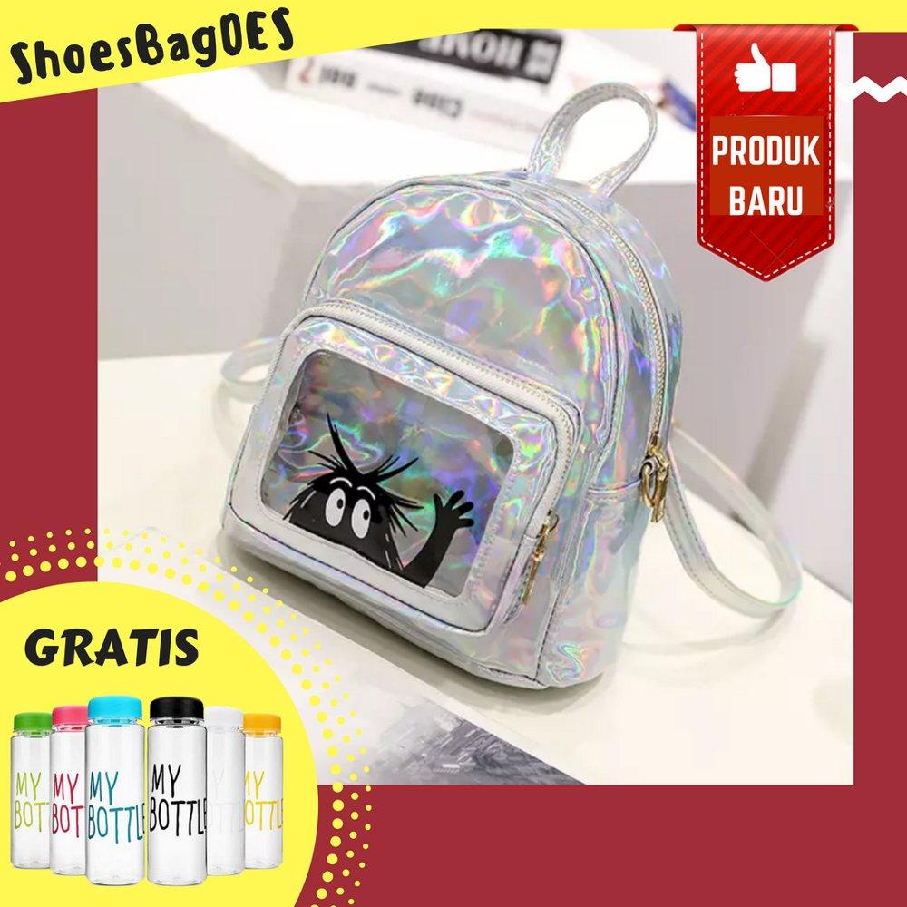 Shoesbagoes - Tas Ransel Wanita Mini Hologram