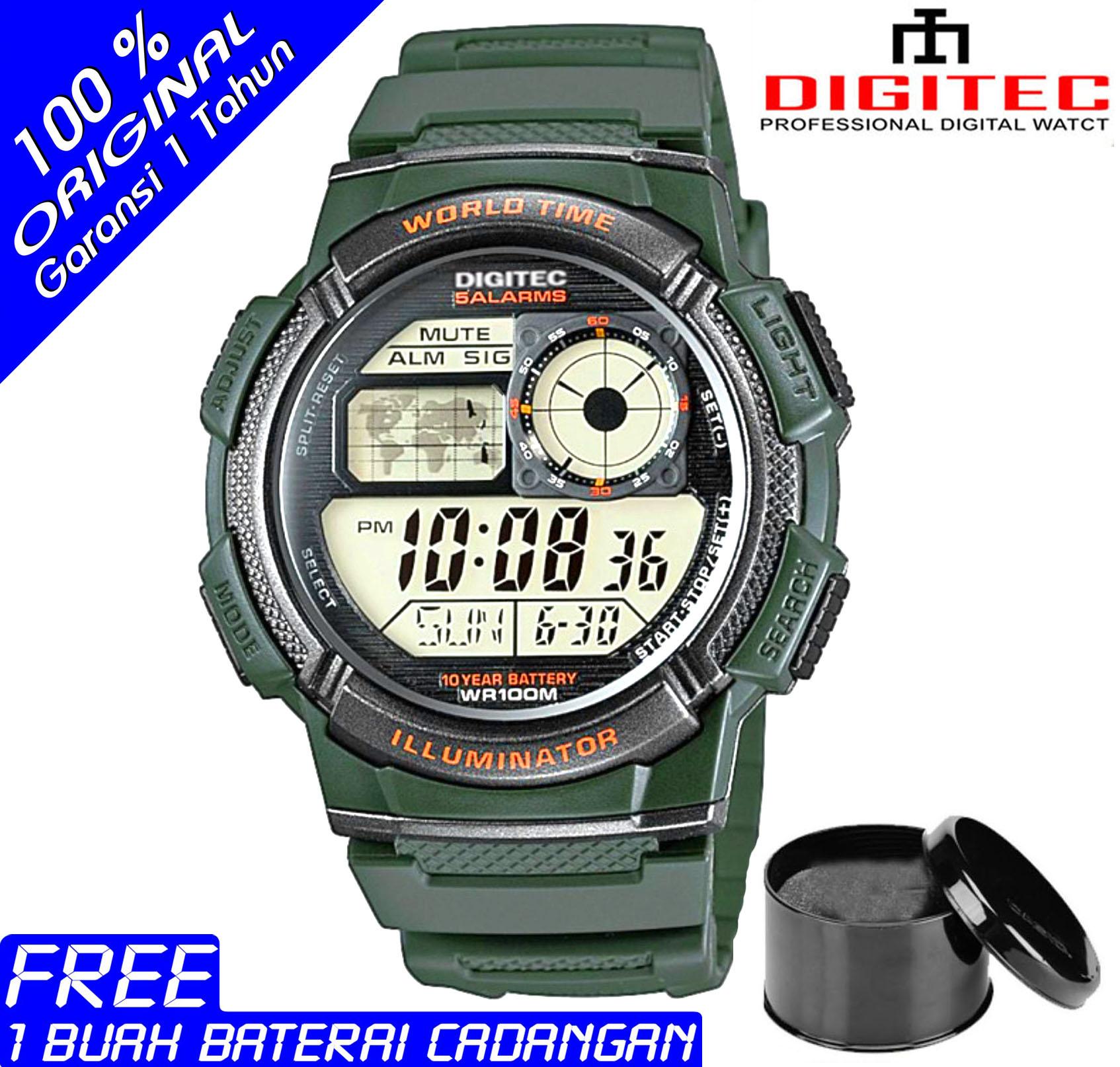 Jam Tangan Pria - Digitec DG 3060 Digital - Letter Strap - Original