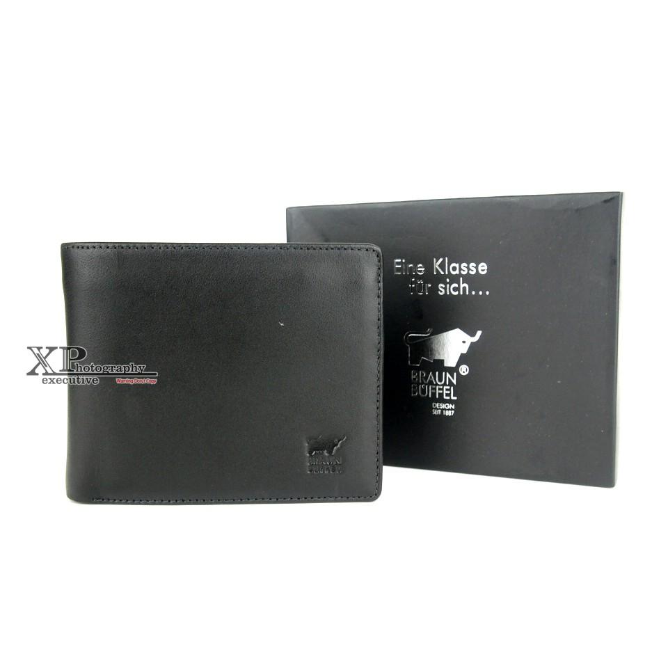 Paling Murah DOMPET PRIA KULIT ASLI BRANDED IMPORT BRAUNBUFFEL 7543 - HITAM Toko Makmur Jaya