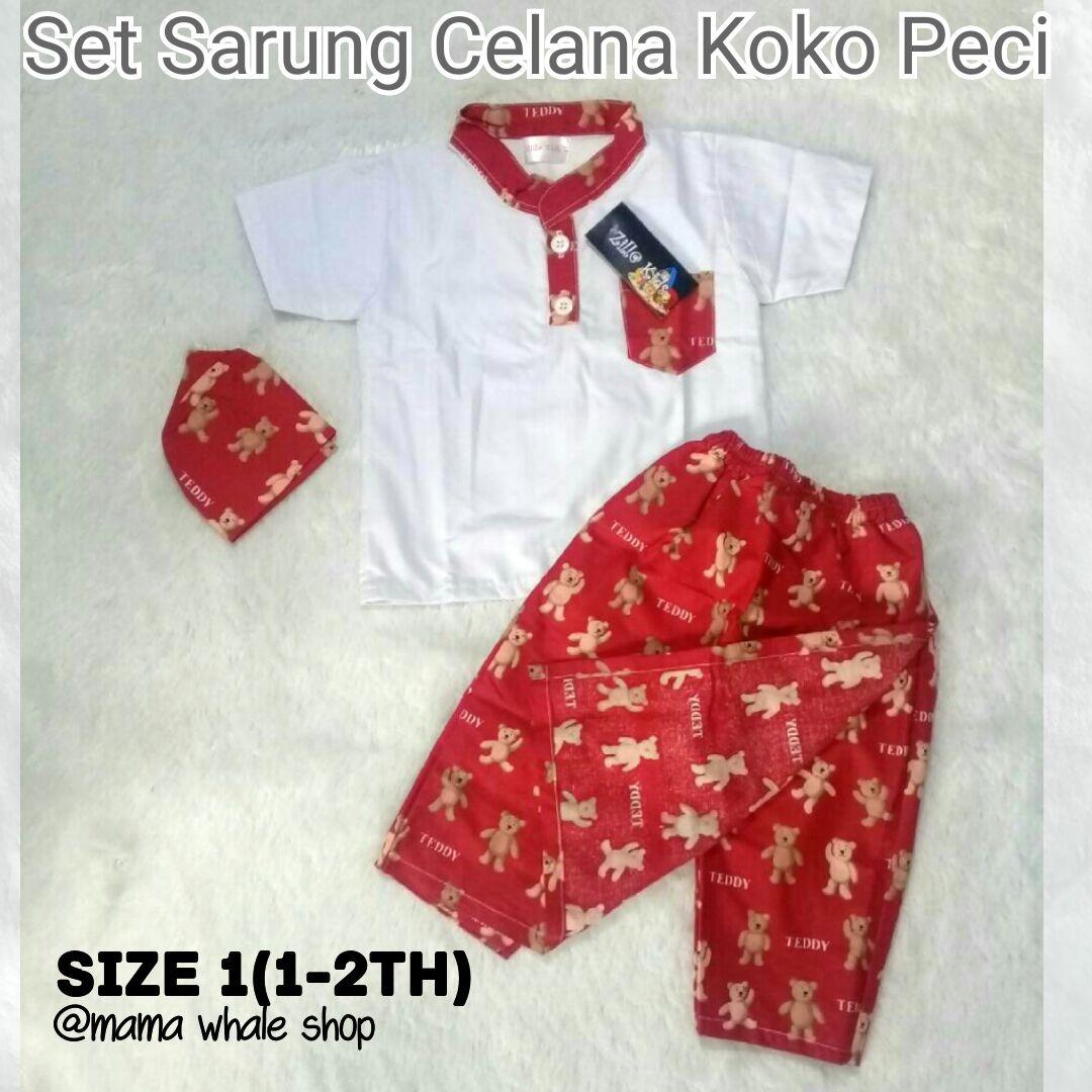 NEW! Sarung Celana Koko Peci (SarCelKoCi) - (1-11th) - Koko Anak Cowok - Baju Muslim Anak Murah
