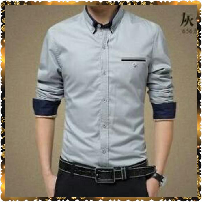 Kemeja Slim Fit Andreas Grey