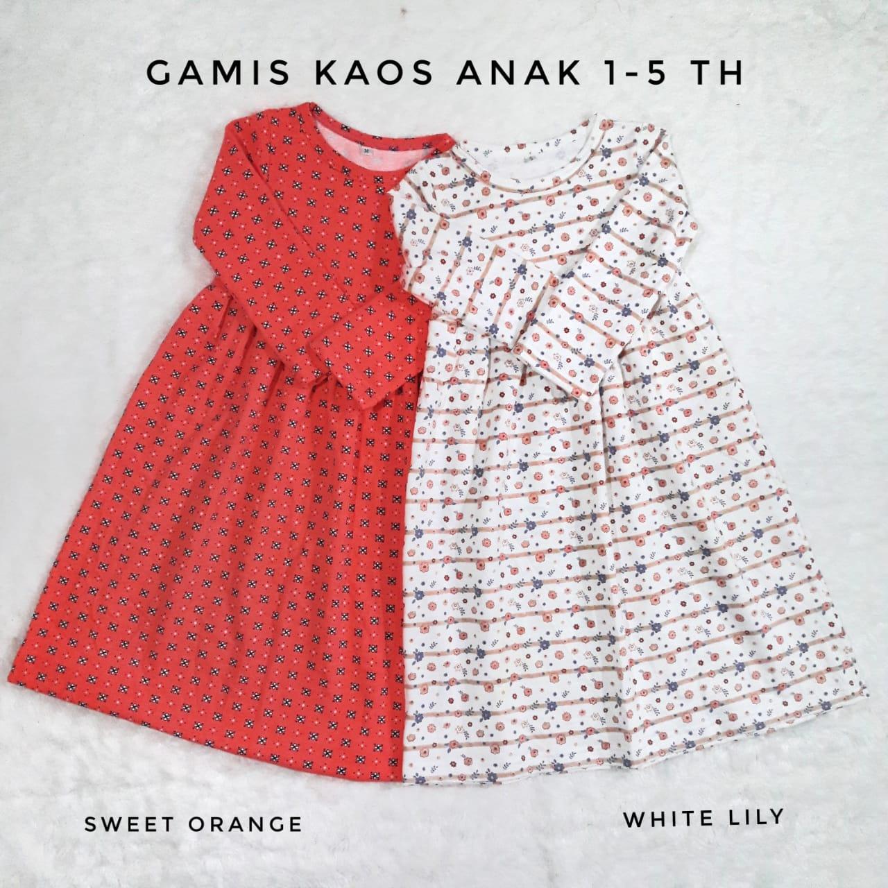 GAMIS KAOS ANAK 1-5 th bahan KAIN TEBAL /Longdress anak/longdress kaos anak/ gamis anak tk