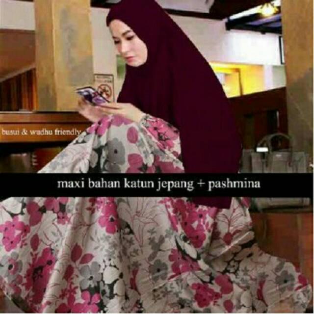 AL MAGDA BAJU MURAH MUSLIM WANITA KATUN JEPANG MAXI GAMIS PESTA KEKINIAN PAKAIAN DRESS SYARI JUMBO maron standard