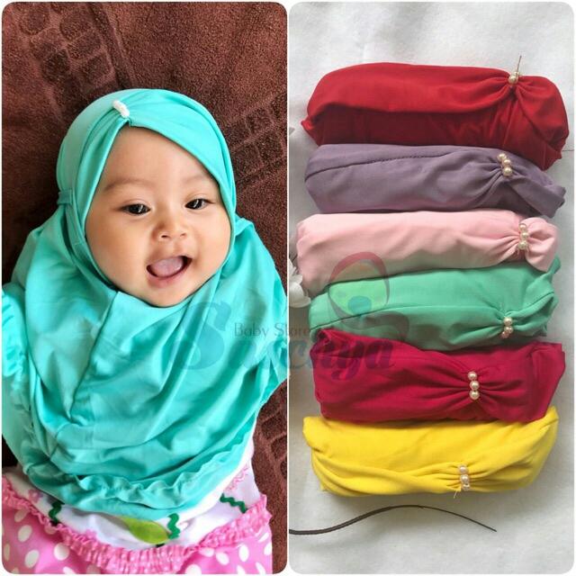 Kerudung Anak Bayi Aluna / Jilbab Anak Bayi / Jilbab Bayi / Hijab Pashmina Instan Anak