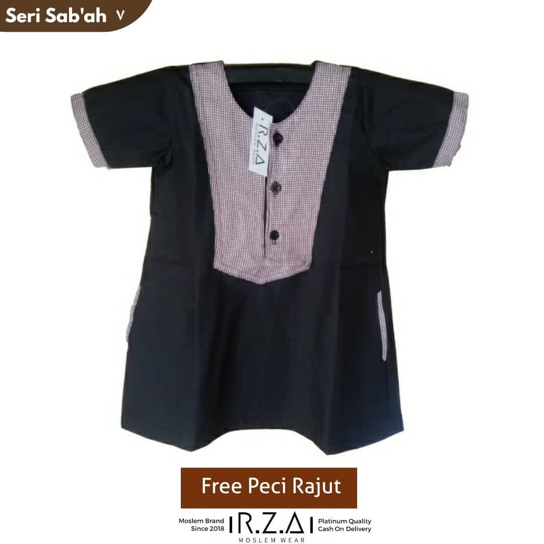 RZA Moslem Wear PROMO Gamis Anak Baju Jubah Koko Polos Motif Kotak Seri Sab'ah Bayi Dan Balita Model Pakistan Turki Lebaran Balita Hari raya idul fitri lahiran MSulim Syar'i Tidak ISbal