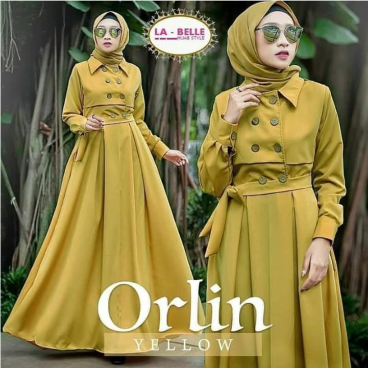 Setelan Batik Couple Sarombit Seragaman Kondangan Tanah Abang Wanita Murah Princess Azkana Sogan ORLIN KUNING