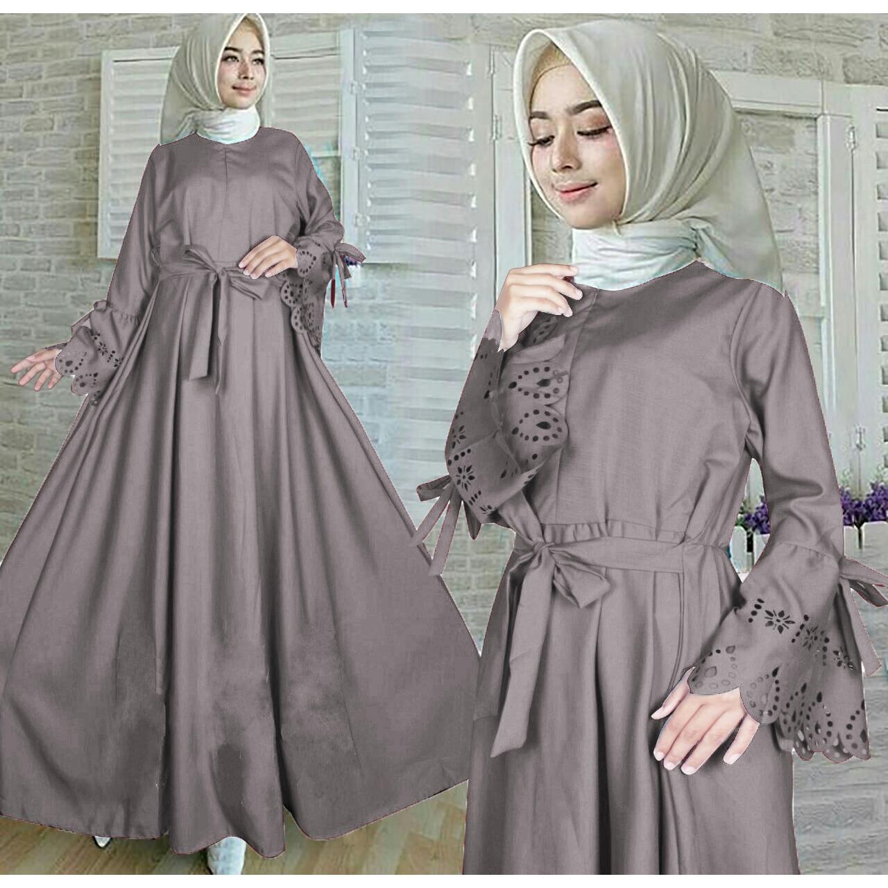 Ayako Fashion Long Sleeve Maxi Kamilla / Lengan Serut / Dress Muslim / Baju Muslim Kamilla / Baju Gamis / Baju Syari (5 Warna)