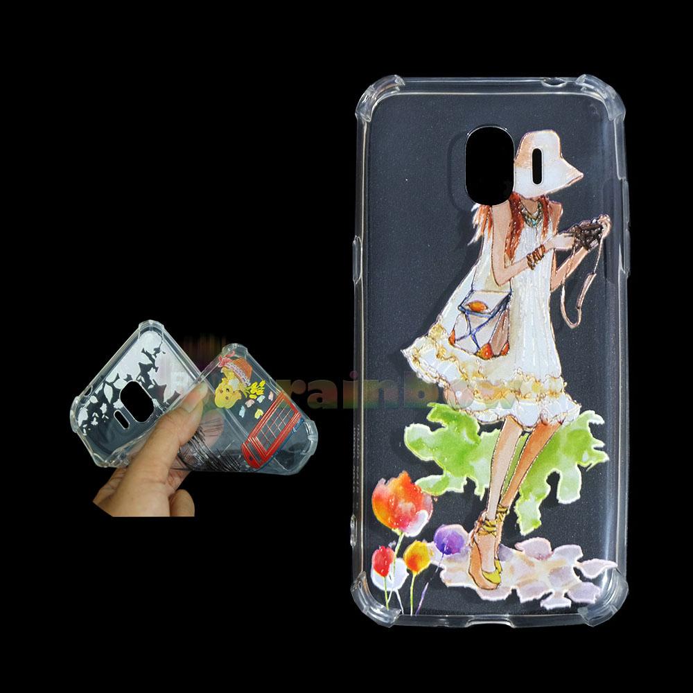 Rainbow Anti Crack Case Custom Samsung Galaxy J2 Pro 2018 Ladies Camera / Case Anti Crack Animasi Samsung J2 Pro 2018 / Casing Samsung J2 Pro 2018 / Silikon Case Unik / Jelly Case Gambar Ilustrasi- Gadis Photographer