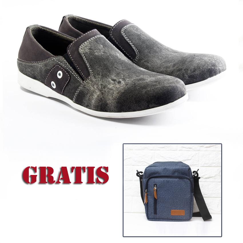 Salvo / fashion pria / sepatu / sepatu pria / flat shoes / flatshoes / sepatu casual / sepatu casual pria / sepatu cowo / sepatu cowok / sepatu flat / sepatu murah / sepatu pria slip on / sepatu slip on pria / slip on pria SC GRATIS TAS SV44