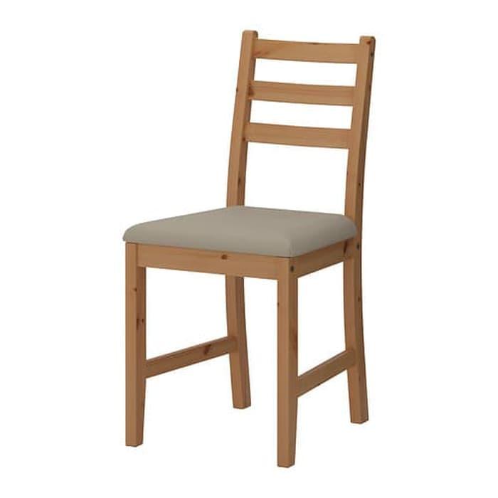 IKEA LERHAMN Kursi, warna antik lembut, Vittaryd krem