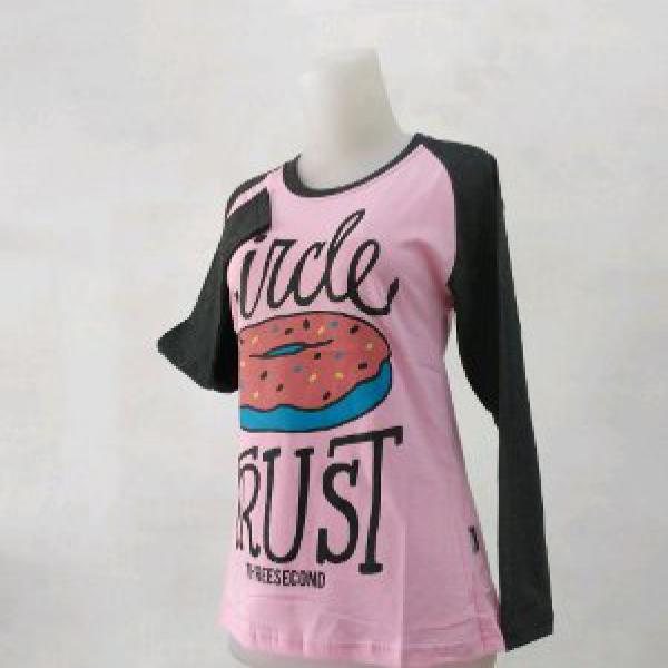 KAOS 3SECOND CEWEK TSHIRT RAGLAN DISTRO ATASAN BAJU WANITA LENGAN