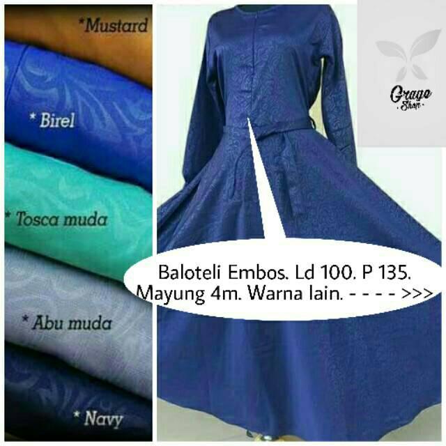 Gamis baloteli embos baju wanita busana muslim tanah abang abaya maxidress overall gaun walimah dustypink