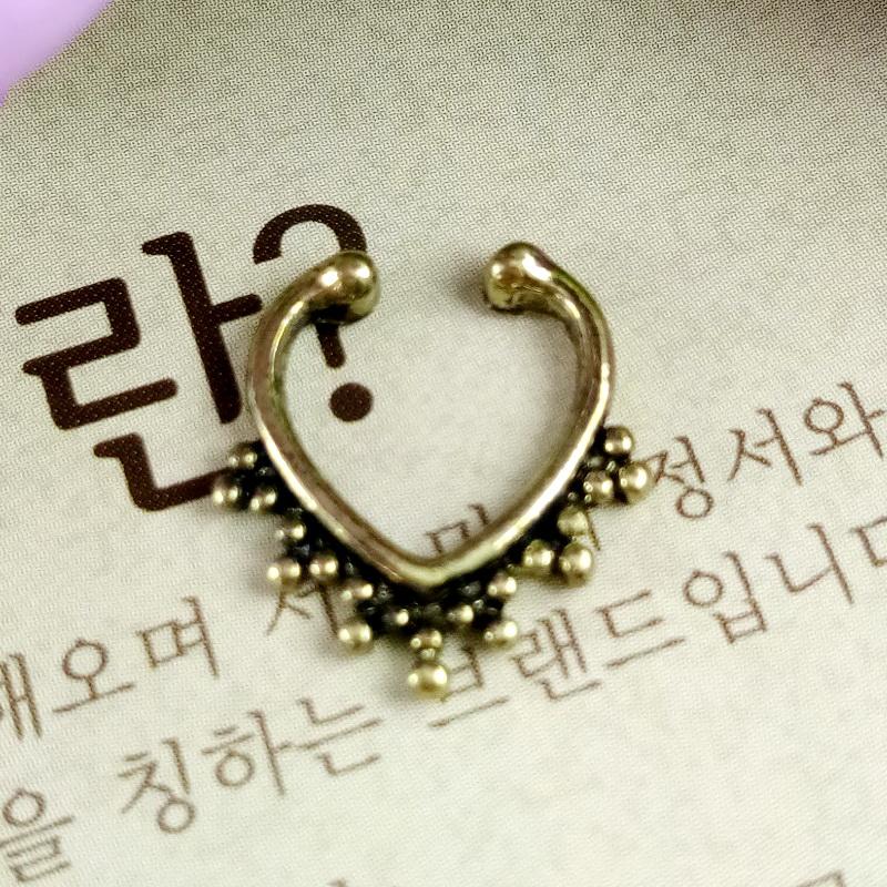 Anneui - BP0092 - anting jepit untuk hidung - nose ring - septum - bollywood - Gold