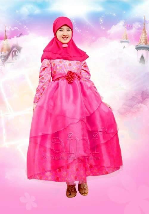 Set Busana Muslim Gamis Pesta Anak Aini 160208 ala Princess
