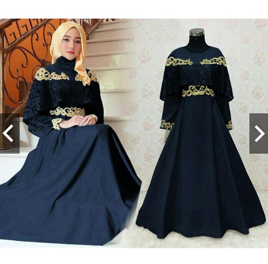 MoslemWear Gamis Pesta Brukat Glitter Bordir Premium Original (Real Pic/ Foto Asli) - Gamis Kebaya Modern Wisuda remaja Mewah Elegan - Gaun Pesta Party Dress Sabrina Brukat Bordir - Fashion Baju kondangan Muslimah Hijaber Hijab Jilbab Premium ihoscar