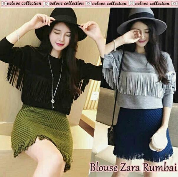 J&C Zara Blouse Rumbai / Bouse Babyterri / Atasan Wanita / Atasan Kasual / Atasan Model Korea / Casual Blouse / Blouse Kasual / Baju Santai / Kemeja Kasual