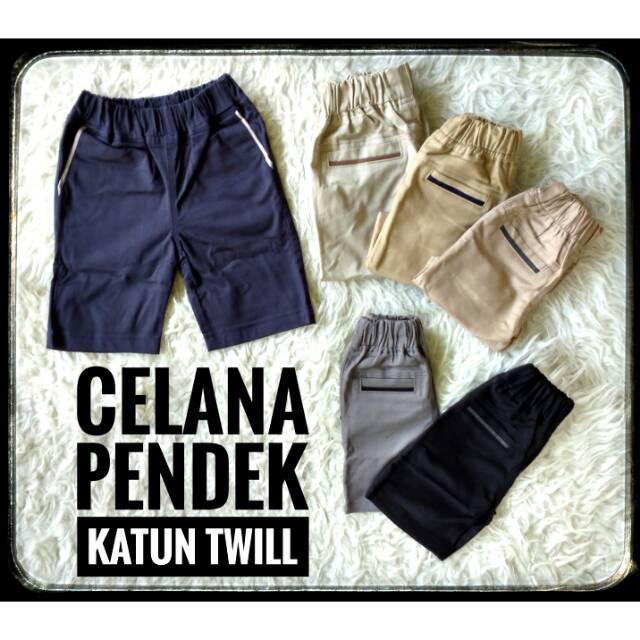 (0-1Th) Celana Pendek Anak Katun Twill