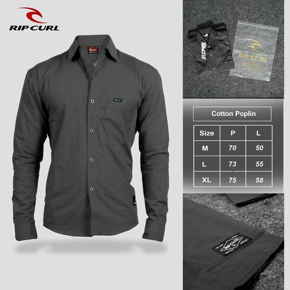 Kemeja Polos Formal Ripcurl Abu