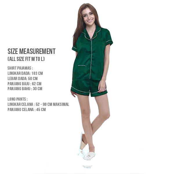 Baju tidur wanita model piyama satin dengan celana pendek piyama sleepwear nightwear