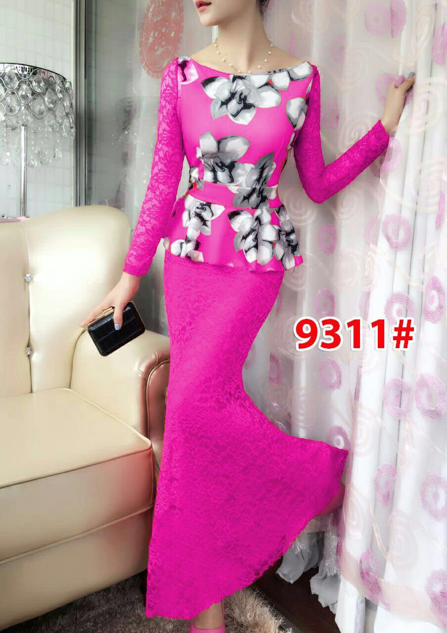 9311# baju pesta import / gaun pesta import / baju pesta brokat / longdress fashion / longdress scuba / gaunpanjang sabrina