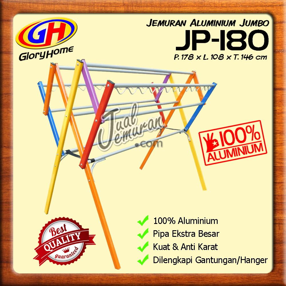 Glory Home Jemuran Baju Jumbo Aluminium 180 cm Hanger (9 Palang)