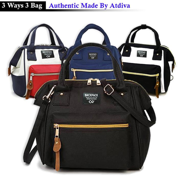 Best Item! Atdiva Tas Ransel 3 Ways Bag Bisa Ransel Selempang dan Tothe