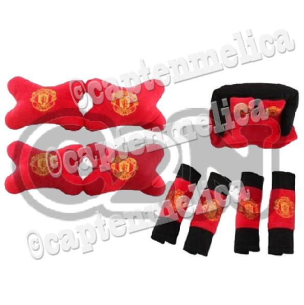 9 in 1 Bantal Mobil MU Manchester United Sarung Seat Belt Tempat Tissue Kepala Leher Jok Kursi Asesoris Mobil Avanza Xpander Calya Innova Gran Max Pick Up Brio Satya Sigra Xenia Rush Carry Ertiga HRV Ayla Terios Agya Ignis Mobilio APV