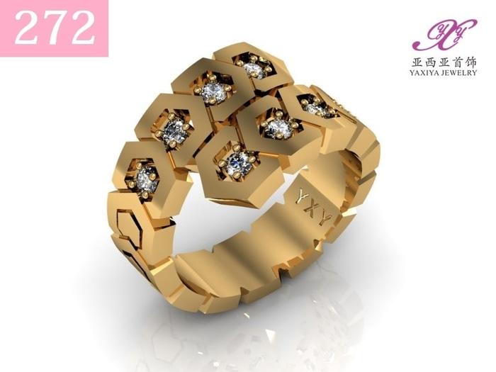 Cincin Lapis Emas Permata Perhiasan Imitasi Jewelry 272
