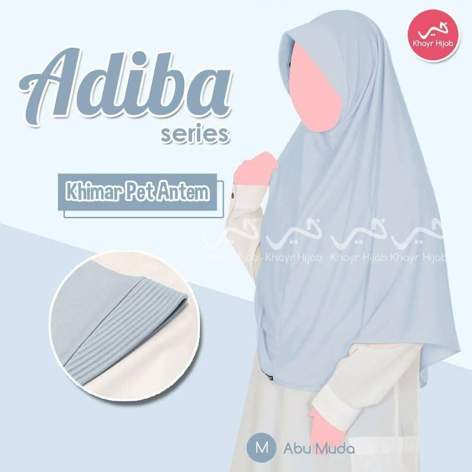 Kerudung Kaos Khayr Adiba Series Khimar Pet Antem Abu Muda