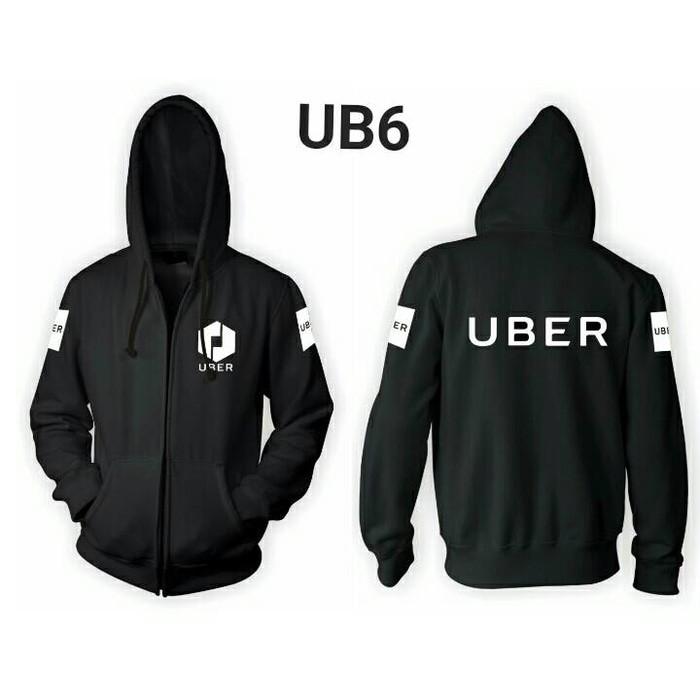Jaket Uber Model Sweater Hoodie Zipper- Ub6 - Tbeteq