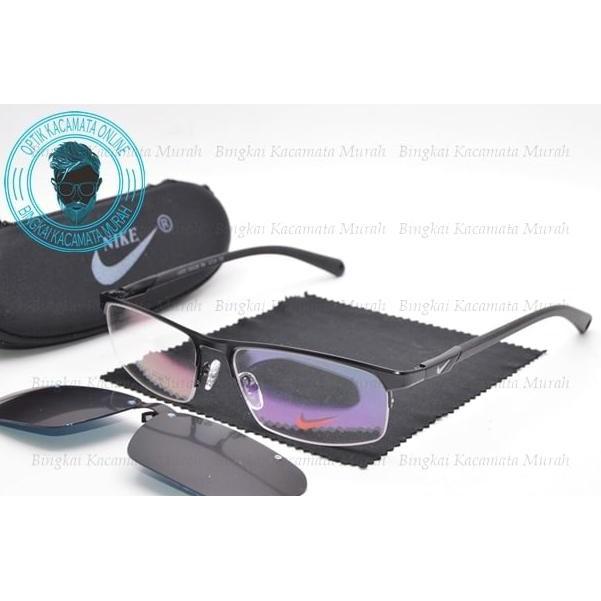 KACAMATA MINUS CLIP ON NIKE 7386 ( HITAM ) - HJDF