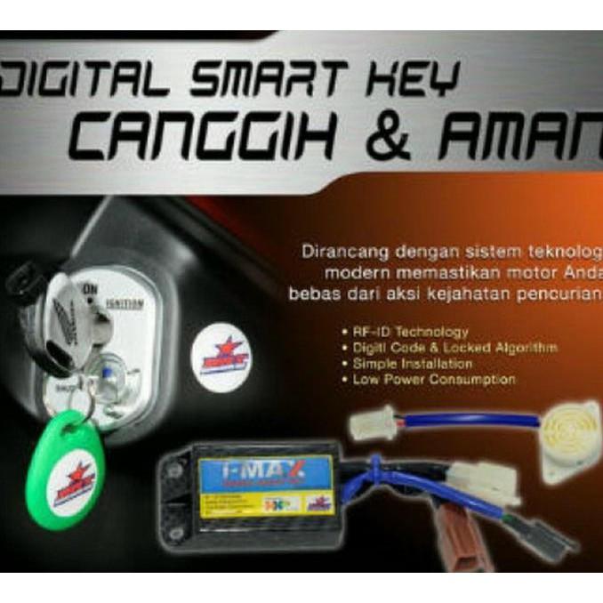 Alarm Motor Honda Beat Pop Fi Injection I-Max Digital Smart Key - Motomobi064