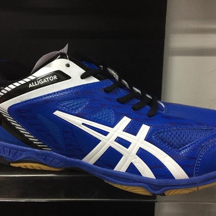 Sepatu badminton professional Alligator biru/putih original new 2017 - CBDUPk