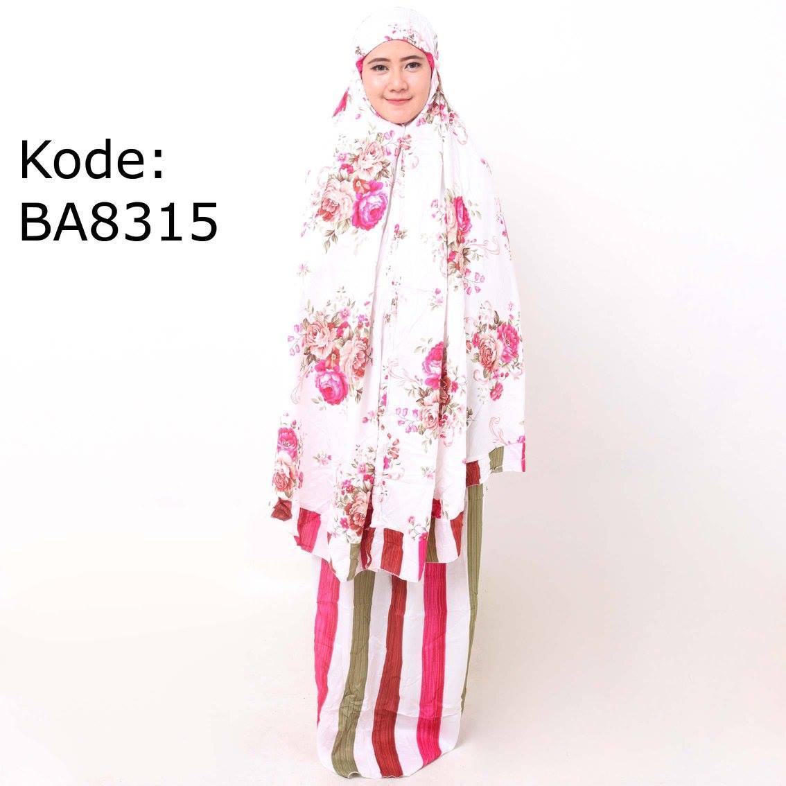 Promo Batik BA8315 Mukena Remaja 2 Piece Mawar - Pink Fashion