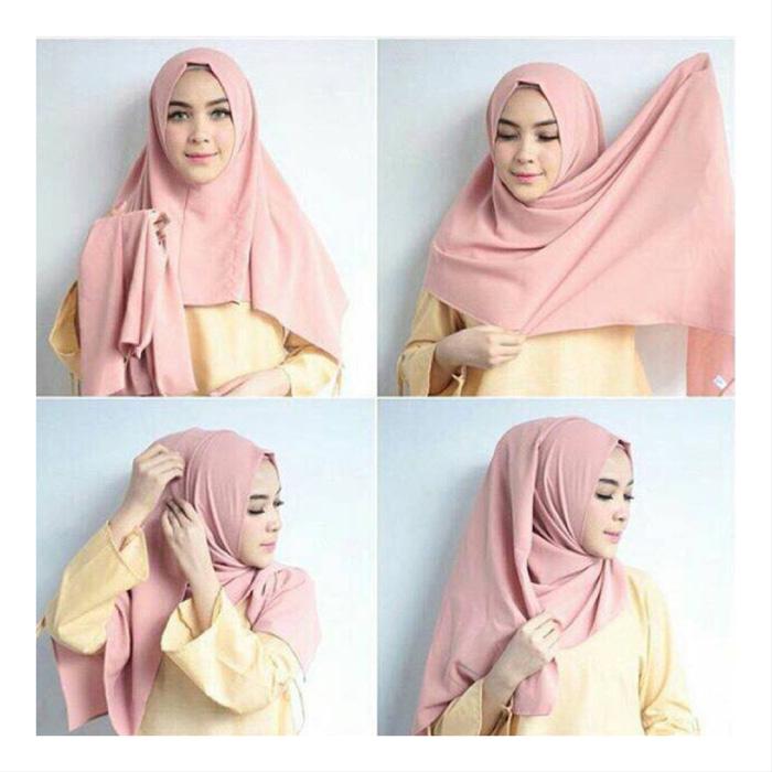 (Avenir C) - Vanilla Hijab Pasmina Instan Diamond Italiano