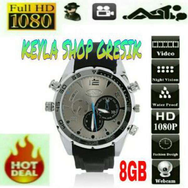 Spy Cam Jam Tangan infra red 8gb waterproof rubber strap Keyla Shop Gresik