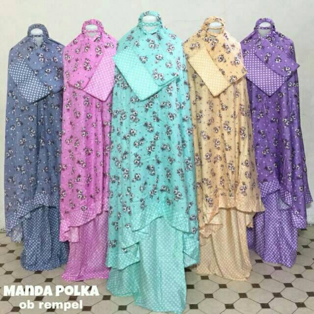 Mukena bali (ecer) shaby vintage dewasa rempel (geser ke kanan) 2 - 4 pcs