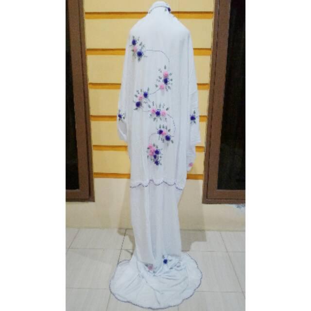 Mukena katun rayon/terusan katun rayon bordir tile