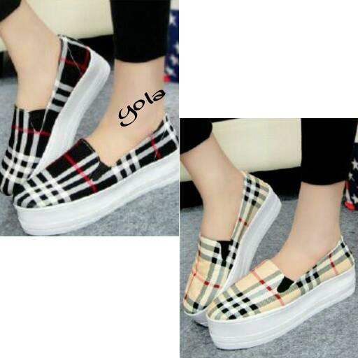 Promo sepatu murah platform shoes model burberry Diskon