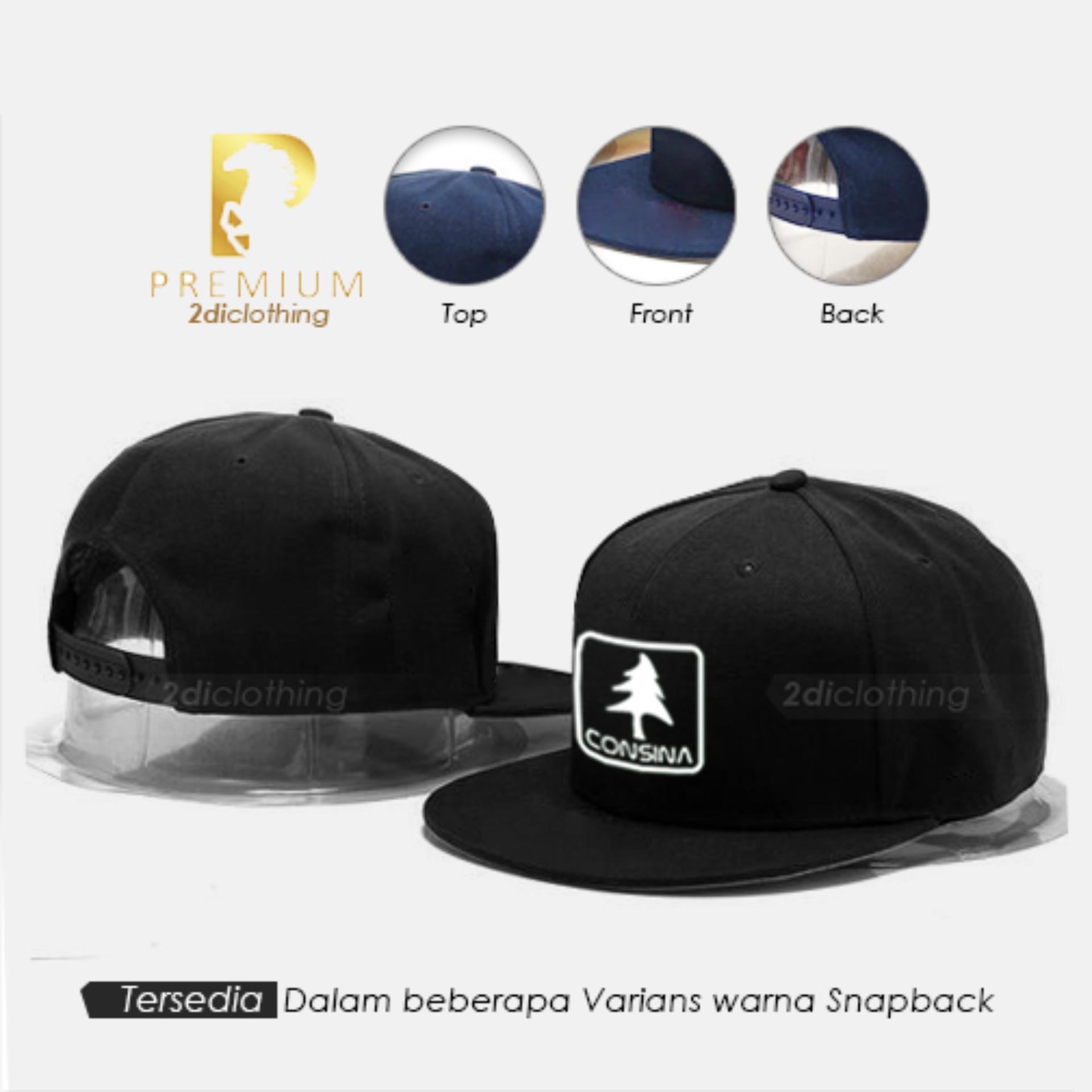 Topi distro snapback CONSINA black premium