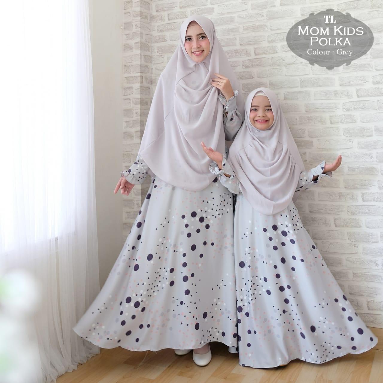 Key&kay88 Gamis muslim syar'i maxmara lux polka ibu dan anak couple