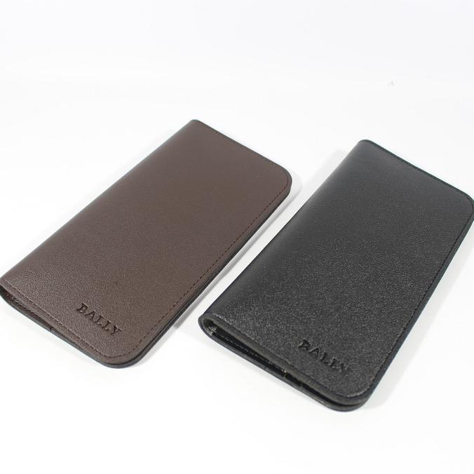 Dompet Kulit Pria Wanita Panjang Import Branded Bally 176A Black Brown - Djfpwjg