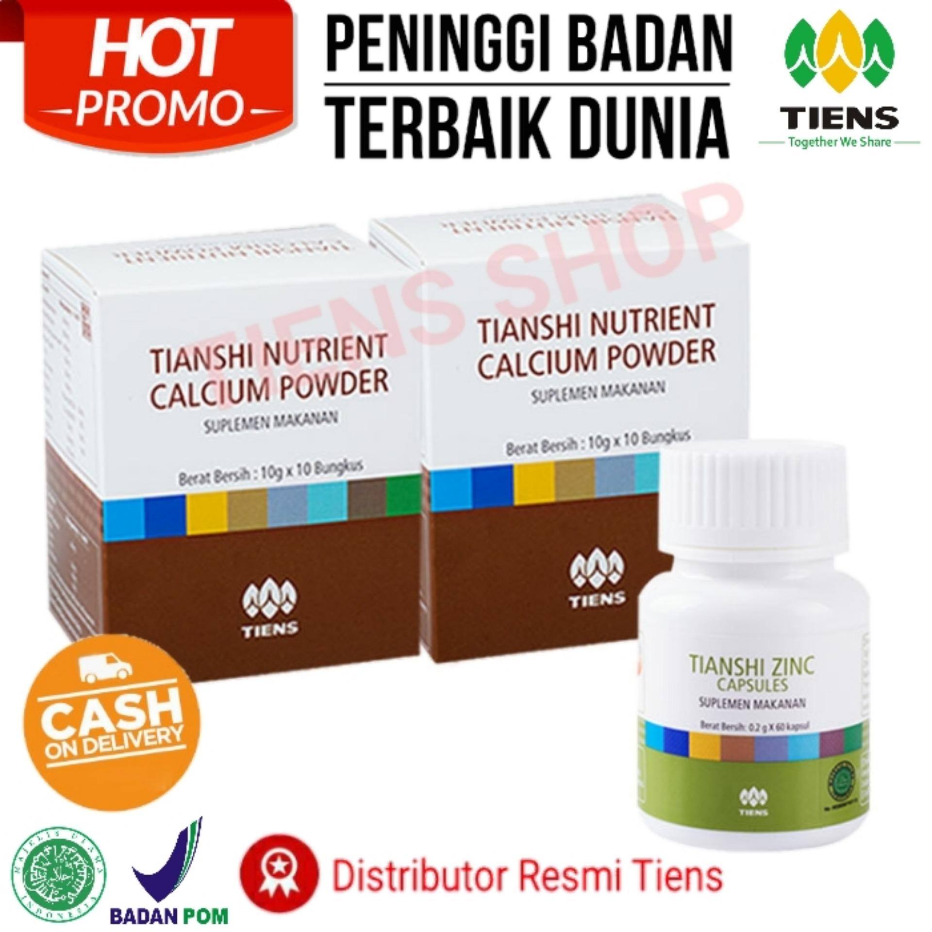 Obat Peninggi Badan Tiens Terbaik / Paket 2 Box Calcium & 1 Botol Zinc / Seller Resmi By .Tiens Shop