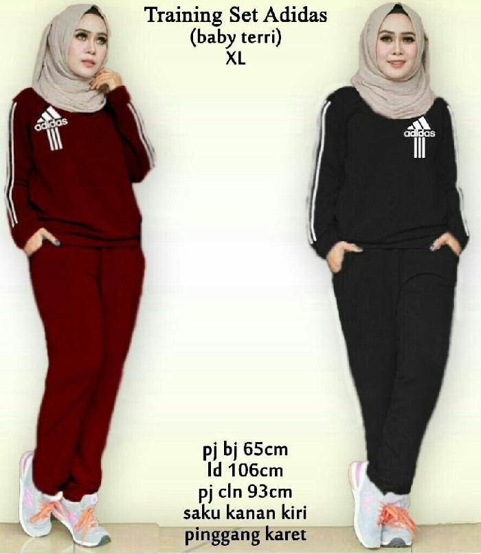 60343 traning set adidas / stelan olahraga muslim / stelan muslim murah