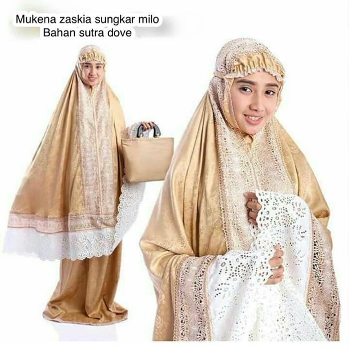MUKENA MURAH SUTRA DOVE ZASKIA SUNGKAR MILO - MUQEENA
