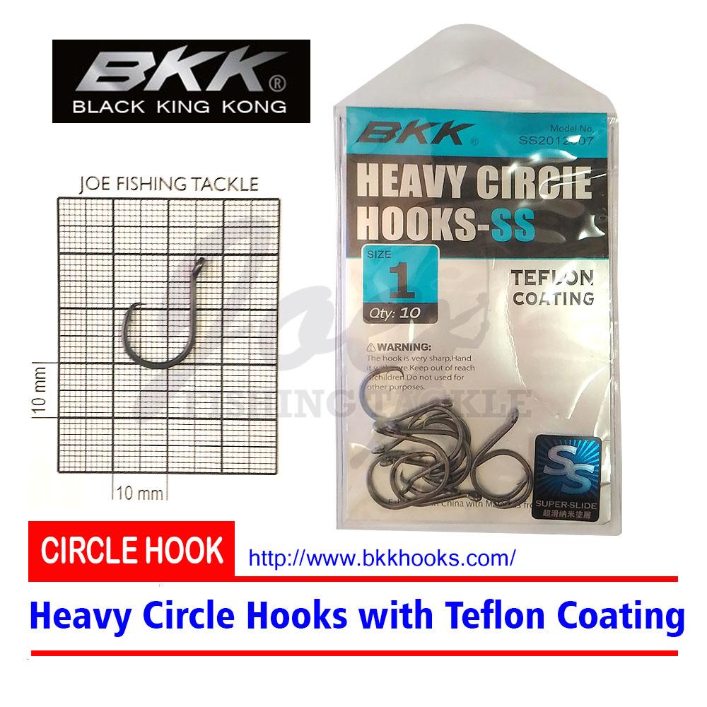 BKK Heavy Circle Hooks Size 1 - Teflon Coating - Mata Kail Isi 10 pcs