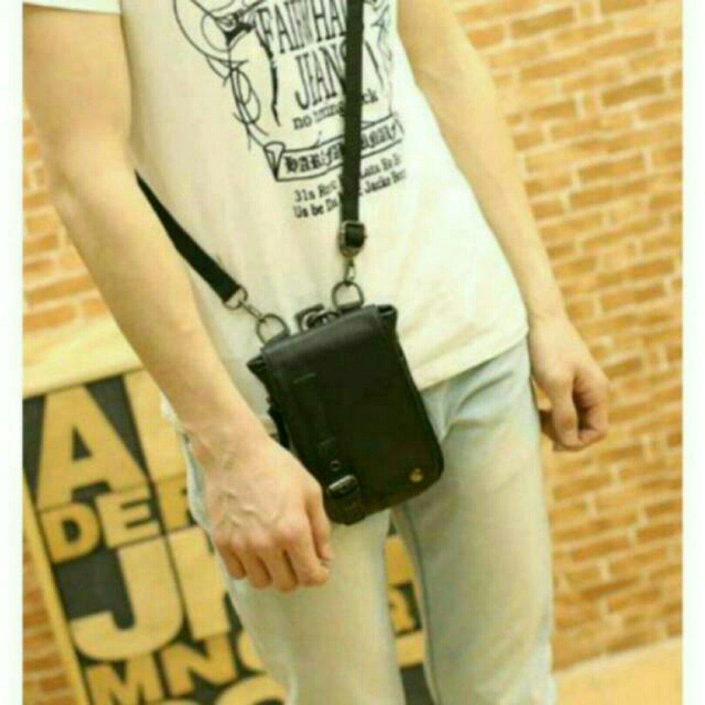 tas selempang kulit pria import - tas slempang murah kekinian hits - tas rokok hp - tas gaul keren - branded batam di lapak pelangi_bag bagusia08