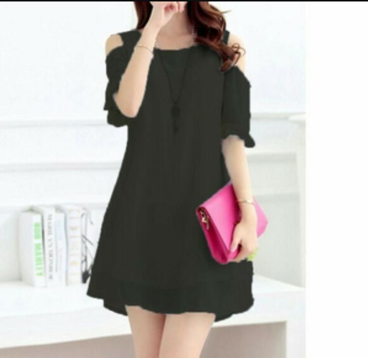 SABRINA BLACK MINI DRESS SIFON CANTIK BAJU ATASAN BISA UKURAN JUMBO SABRINA BLACK MINI DRESS SIFON CANTIK BAJU ATASAN BISA UKURAN JUMBO